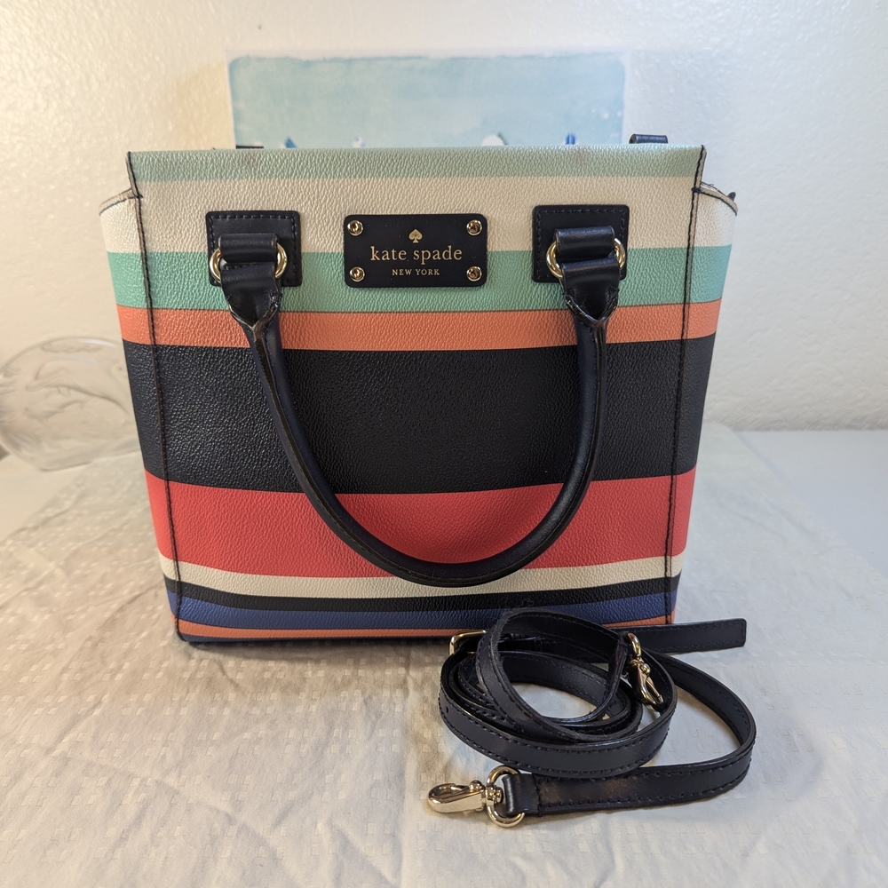 Kate Spade Striped Multicolor Tote Bag